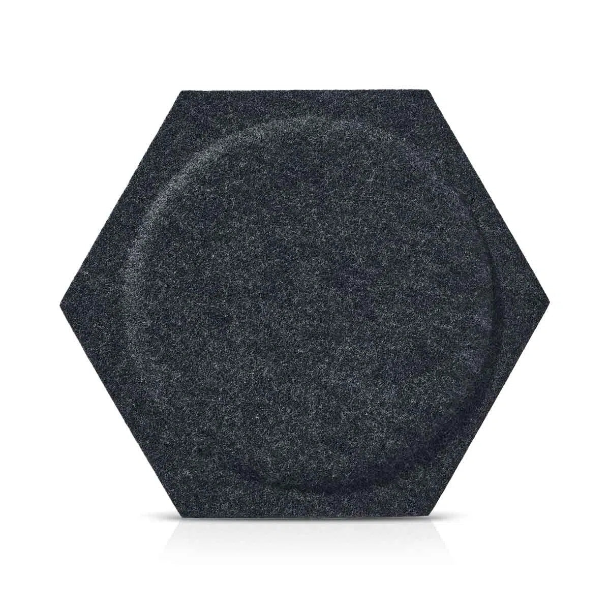 HEXA BOLD 2 Acoustic 3D Felt Wall Panels on white background BLACK DecorMania.eu