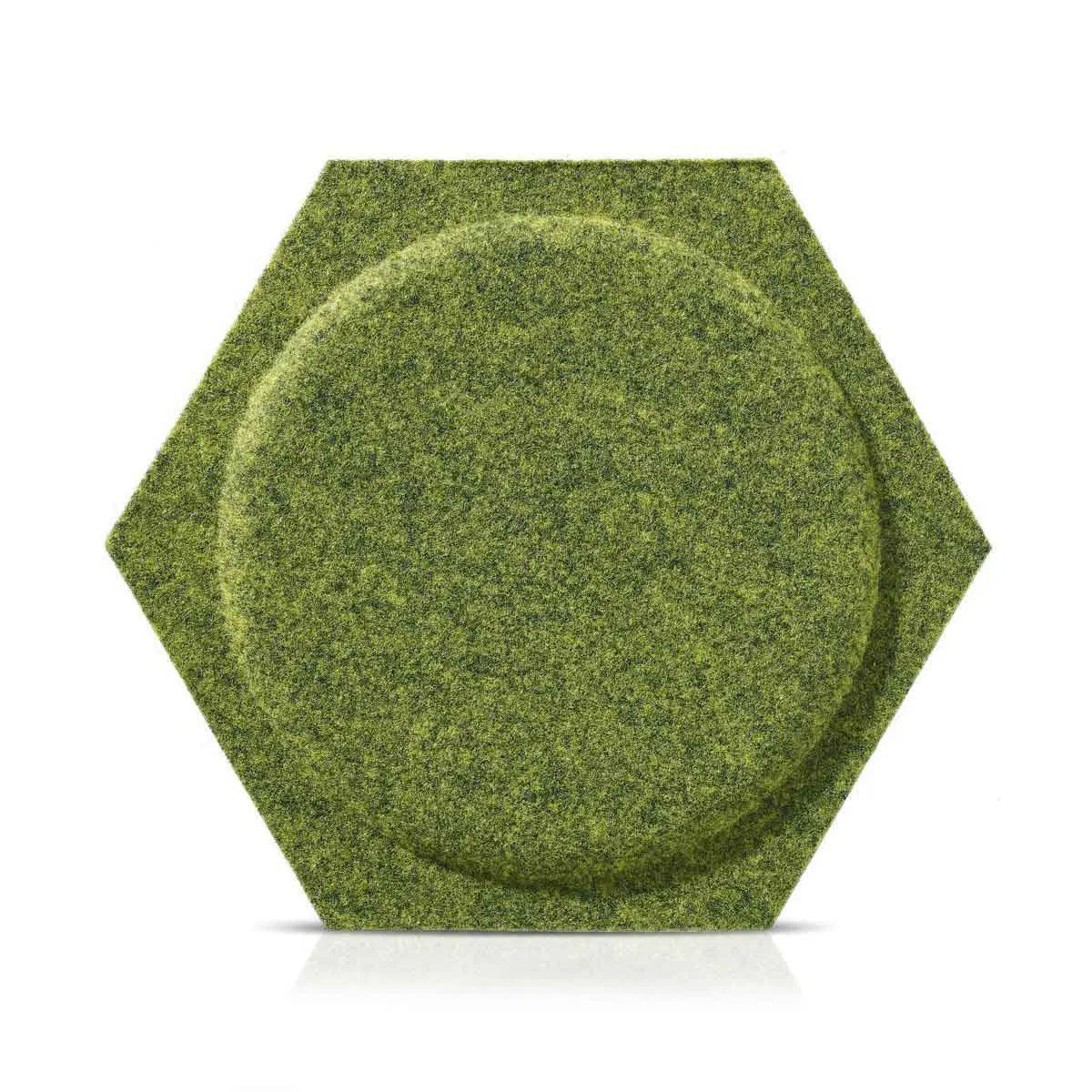 HEXA BOLD 2 Acoustic 3D Felt Wall Panels OLIVE on white background DecorMania.eu
