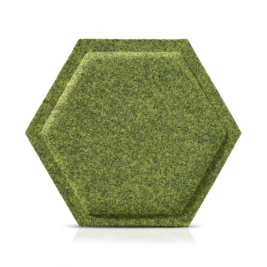HEXA BOLD Acoustic 3D Felt Wall Panels on white background OLIVE DecorMania.eu