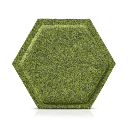 HEXA BOLD Acoustic 3D Felt Wall Panels on white background OLIVE DecorMania.eu