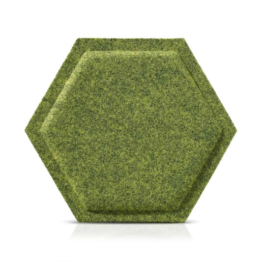 HEXA BOLD Acoustic 3D Felt Wall Panels on white background OLIVE DecorMania.eu