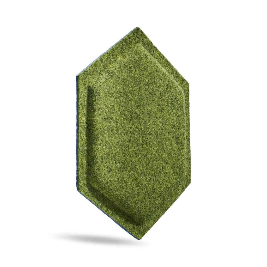 HEXA BOLD Acoustic 3D Felt Wall Panels on white background OLIVE DecorMania.eu