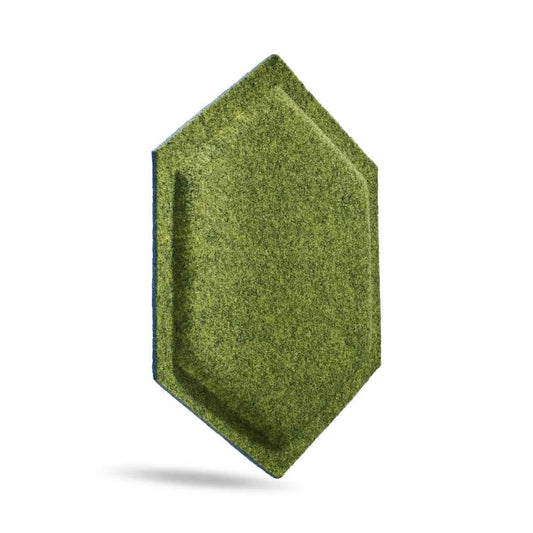 HEXA BOLD Acoustic 3D Felt Wall Panels on white background OLIVE DecorMania.eu