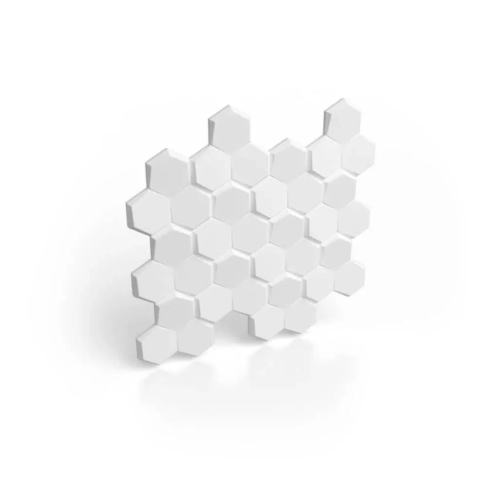 HEXA Polystyrene Wall Art – 3D Decorative Panels on white background DecorMania.eu