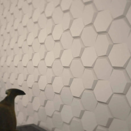 HEXA Polystyrene Wall Art – 3D Decorative Panels texture closeup DecorMania.eu