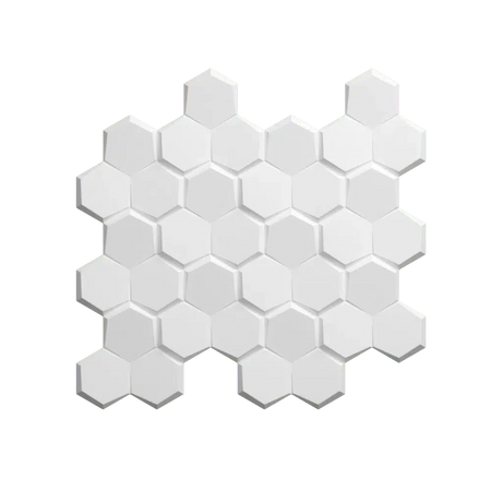 HEXA Polystyrene Wall Art – 3D Decorative Panels on transparent background DecorMania.eu