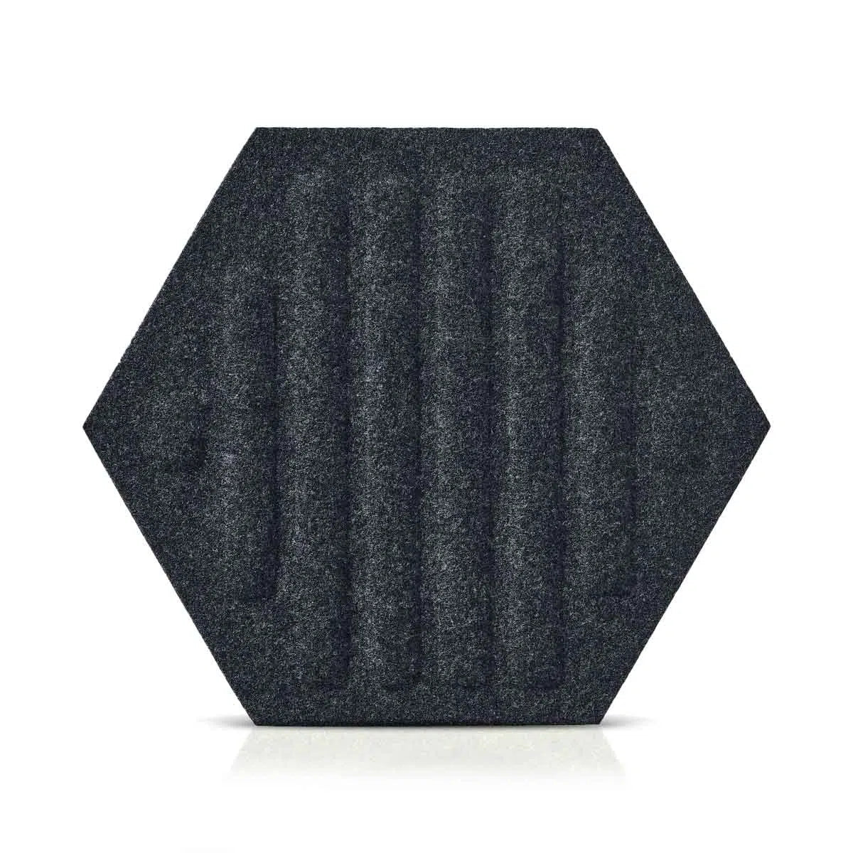 HEXA RIFT Acoustic 3D Felt Wall Panels BLACK on white background DecorMania.eu