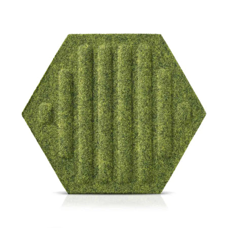 HEXA RIFT Acoustic 3D Felt Wall Panels on white background OLIVE DecorMania.eu