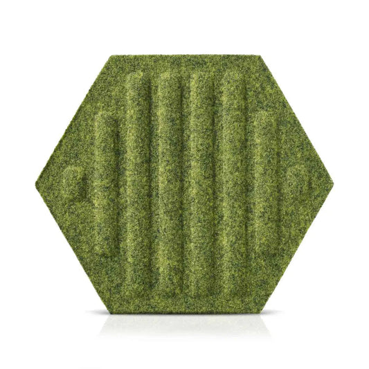 HEXA RIFT Acoustic 3D Felt Wall Panels on white background OLIVE DecorMania.eu