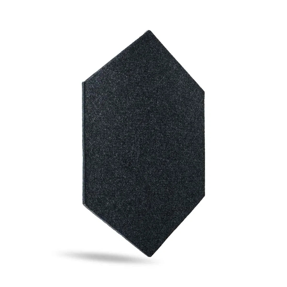 Hexa FLAT Acoustic Felt Wall Panels on white background BLACK Decormania.eu