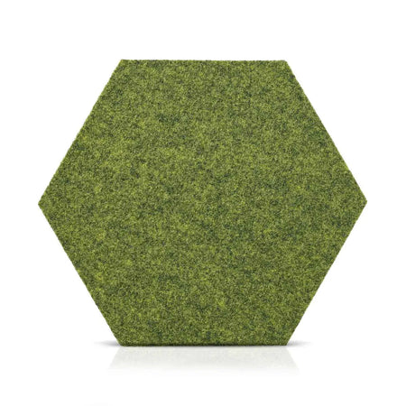 Hexa FLAT Acoustic Felt Wall Panels on white background OLIVE Decormania.eu