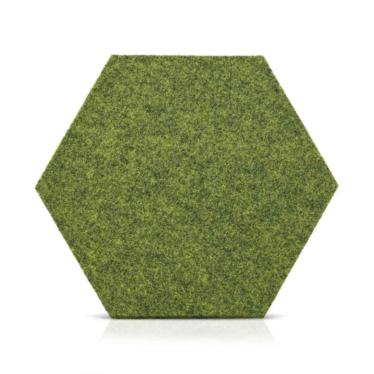 Hexa FLAT Acoustic Felt Wall Panels on white background OLIVE Decormania.eu