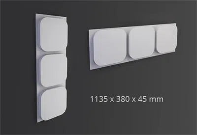 ICON 3D Polyurethane Wall Art Panel on grey background DecorMania.eu
