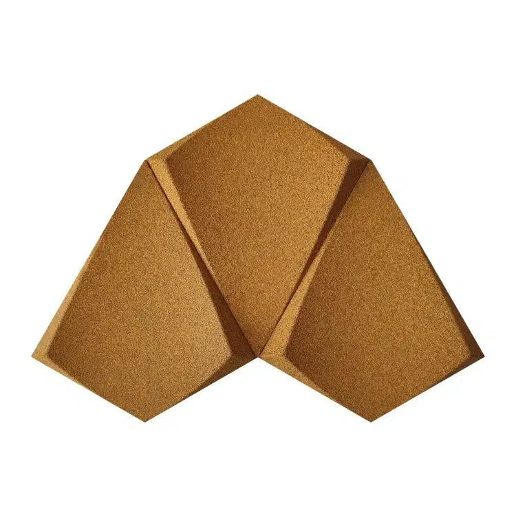 KITE 3D Cork Acoustic Wall Panels on white background YELLOW DecorMania.eu