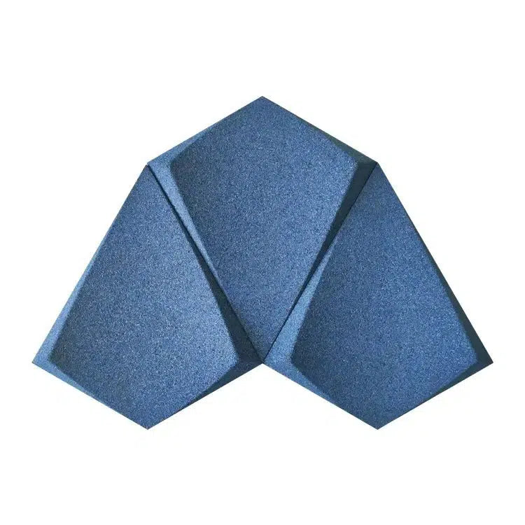 KITE 3D Cork Acoustic Wall Panels on white background BLUE DecorMania.eu