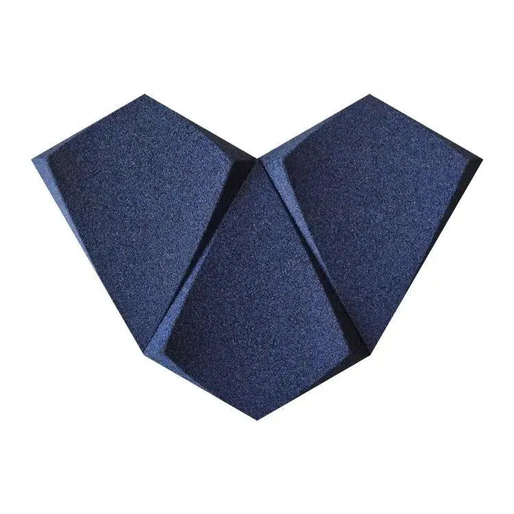 KITE 3D Cork Acoustic Wall Panels on white background DEEP BLUE DecorMania.eu