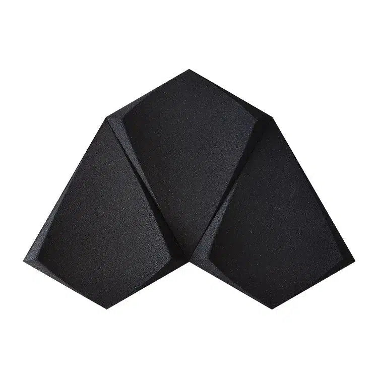 KITE 3D Cork Acoustic Wall Panels on white background BLACK DecorMania.eu