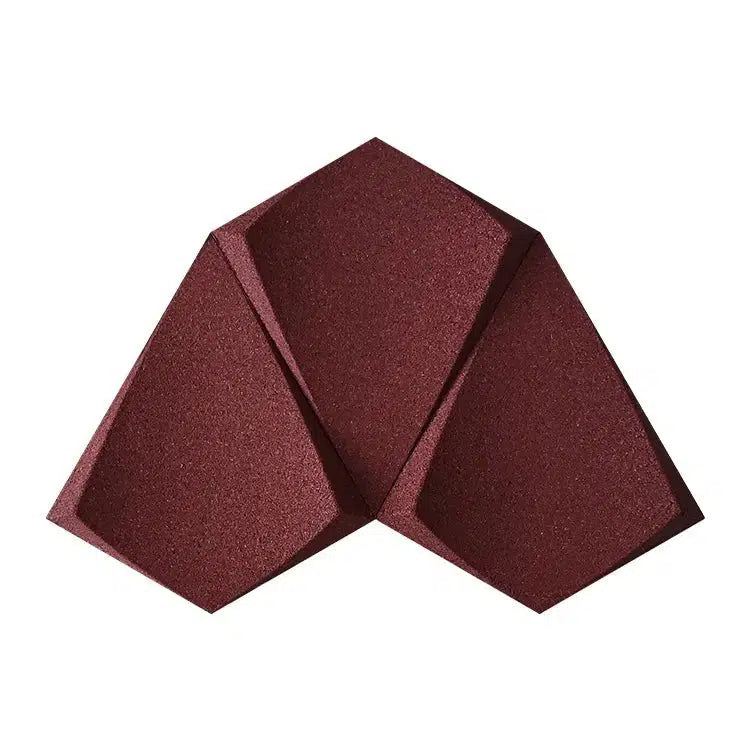 KITE 3D Cork Acoustic Wall Panels on white background MAROON DecorMania.eu