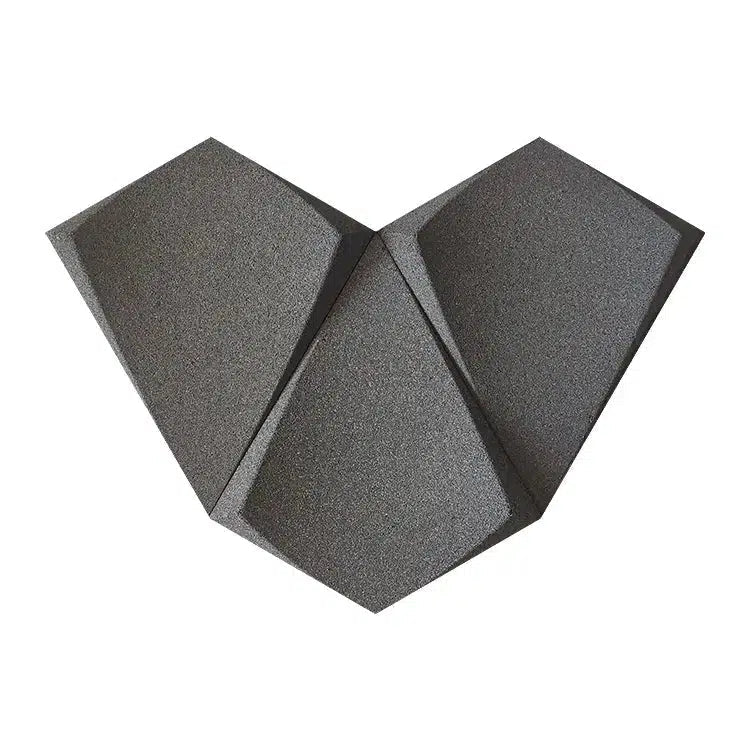 KITE 3D Cork Acoustic Wall Panels on white background GREY DecorMania.eu