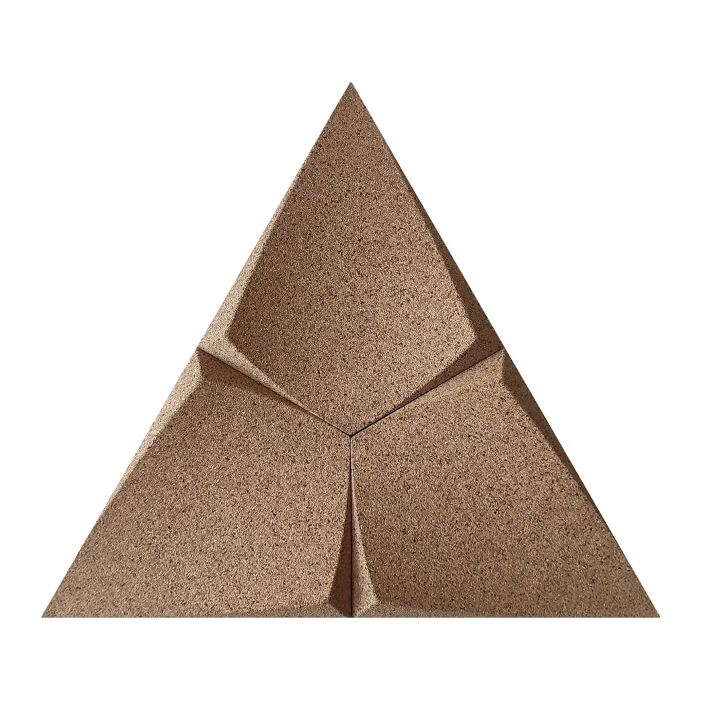 KITE 3D Cork Acoustic Wall Panels triangle configuration on white background DecorMania.eu