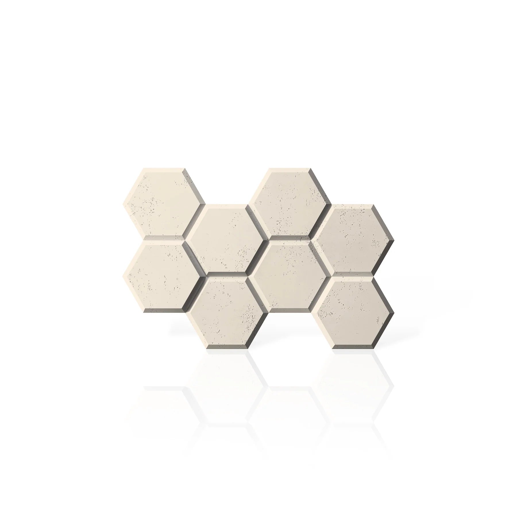 3D Concrete Wall Panels HEXAGON colour swatch on white background DecorMania.eu