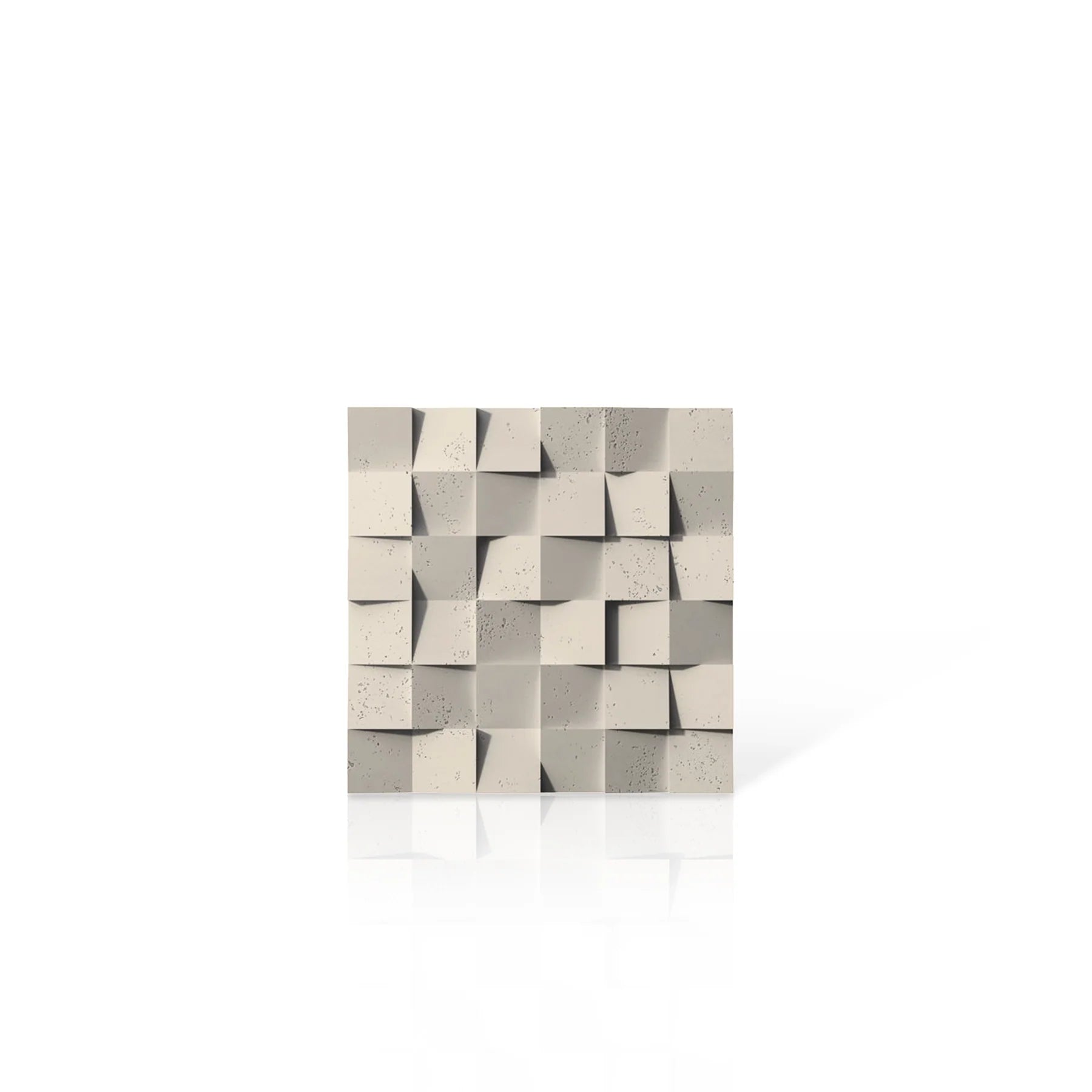 3D Concrete Wall Panels MULTISQUARES colour swatch on white background DecorMania.eu