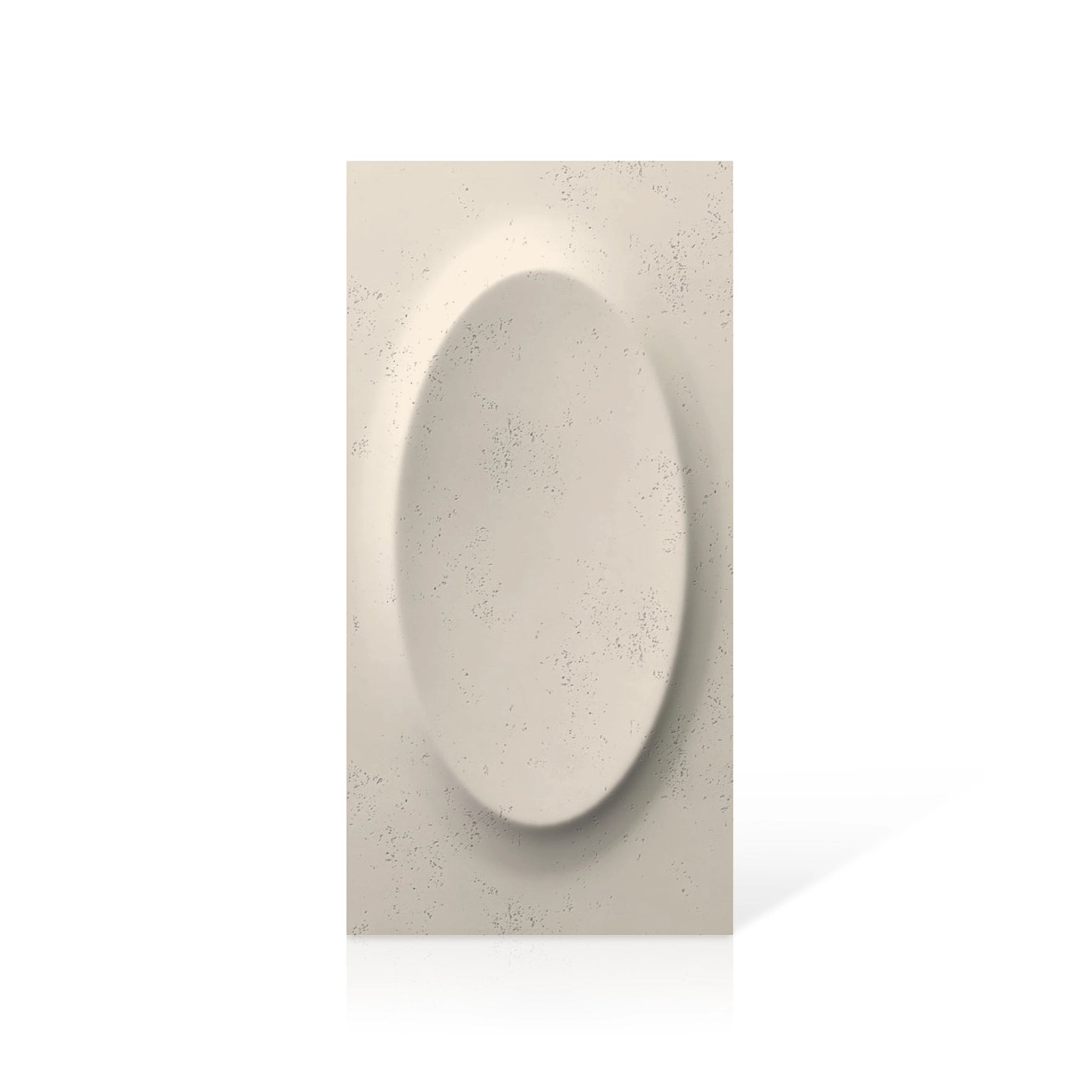 3D Concrete Wall Panels OVAL colour swatch on white background DecorMania.eu