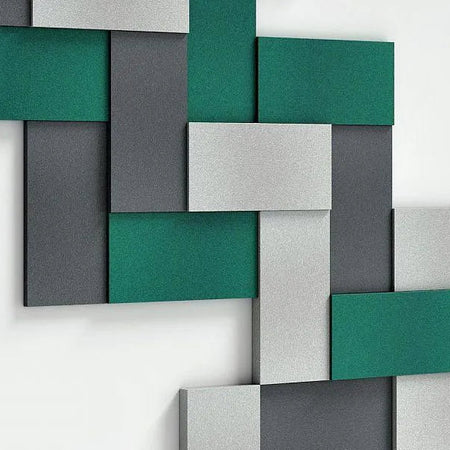 LINE Soft Acoustic Wall Panel grey and green composition Decormania.eu