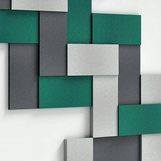 LINE Soft Acoustic Wall Panel grey and green composition Decormania.eu