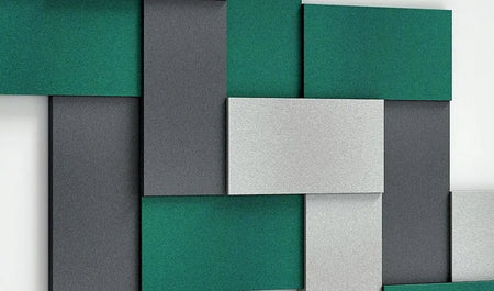 LINE Soft Acoustic Wall Panel green and grey composition Decormania.eu