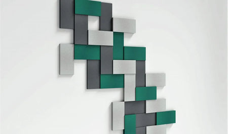 LINE Soft Acoustic Wall Panel green and grey composition Decormania.eu