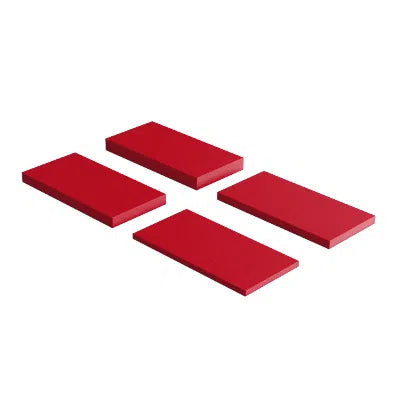 LINE Soft Acoustic Wall Panel 4 pieces on white background Decormania.eu