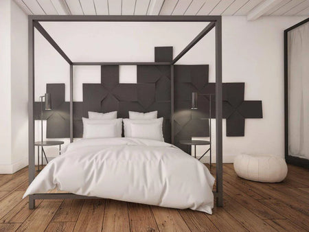 LINK Acoustic Soft 3D Wall Panel accent wall in bedroom Decormania.eu
