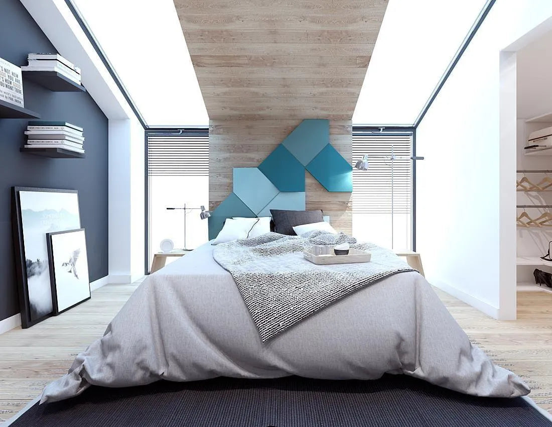 LINK Acoustic Soft 3D Wall Panel in bedroom interior Decormania.eu