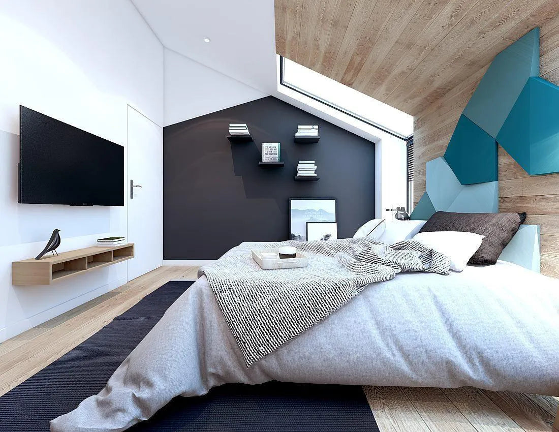 LINK Acoustic Soft 3D Wall Panel bedroom interior Decormania.eu