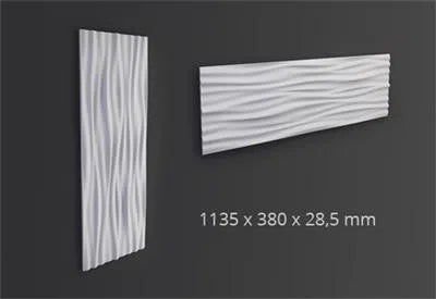 LIQUID 3D Polyurethane Wall Art Panel on grey background DecorMania.eu