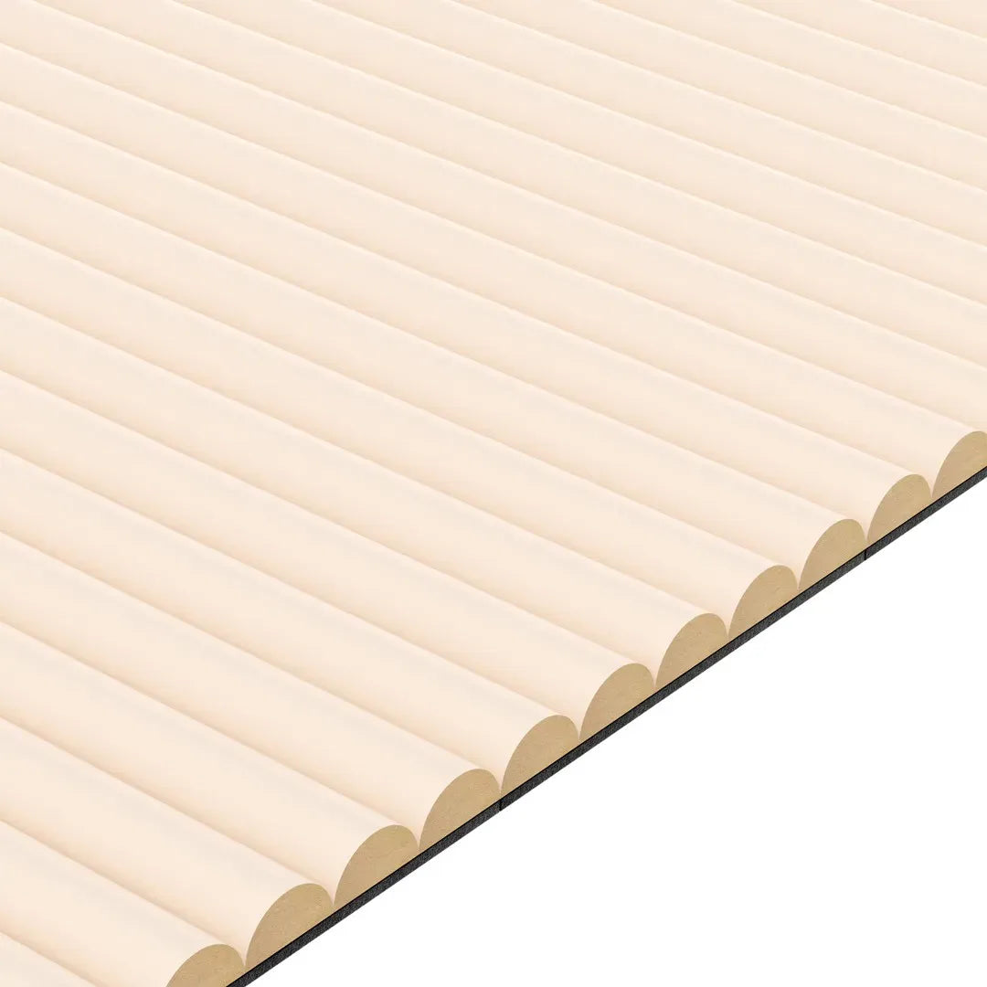 MDF Fluted Wall Panels - Beige on white background DecorMania.eu