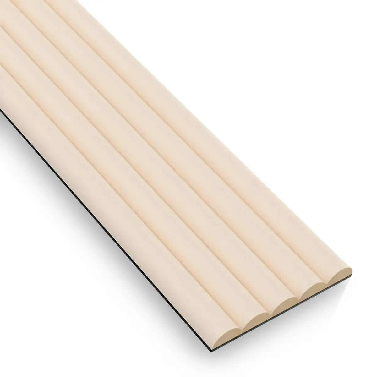 MDF Fluted Wall Panels - Beige on white background DecorMania.eu