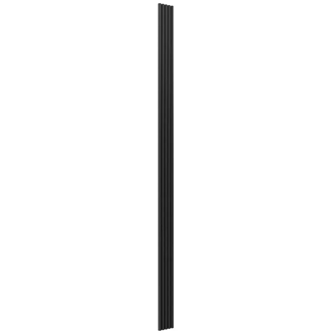 MDF Fluted Wall Panels - Black Matt on white background DecorMania.eu