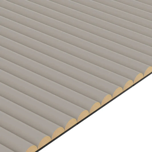 MDF Fluted Wall Panels - Cashmere on white background DecorMania.eu