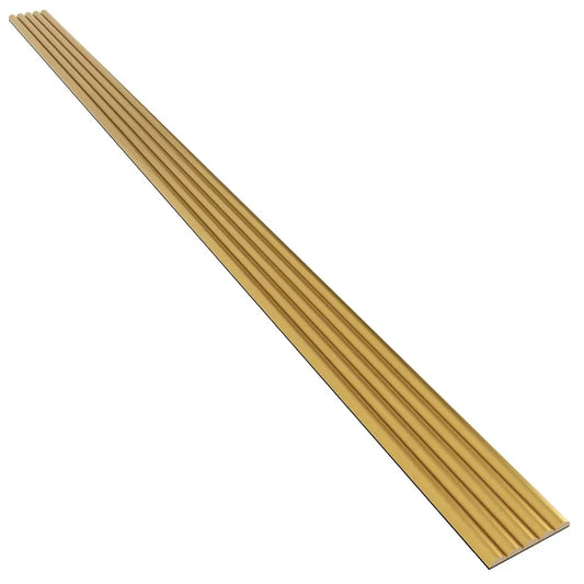 MDF Fluted Wall Panels - Golden on white background DecorMania.eu