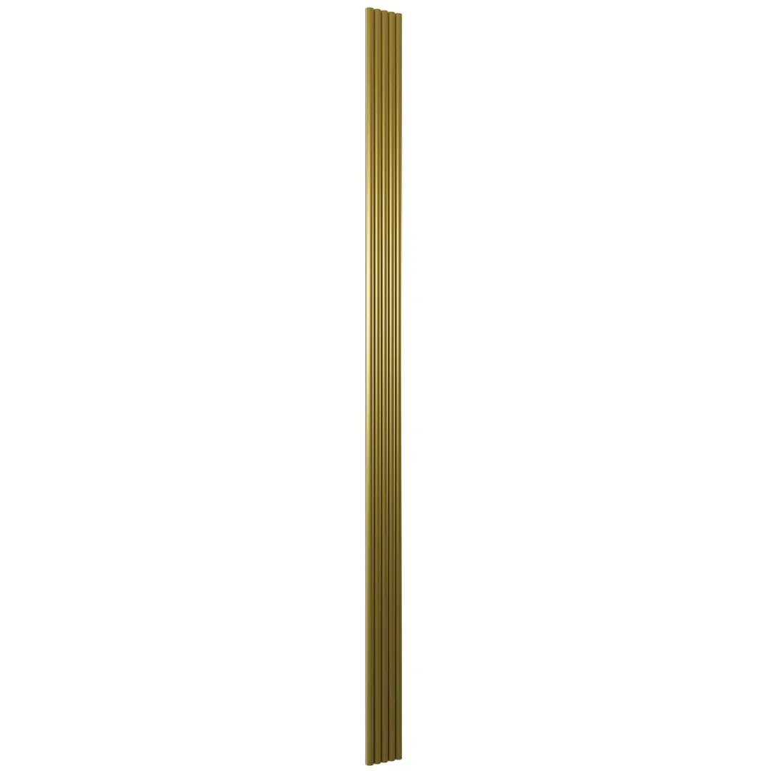 MDF Fluted Wall Panels - Golden on white background DecorMania.eu