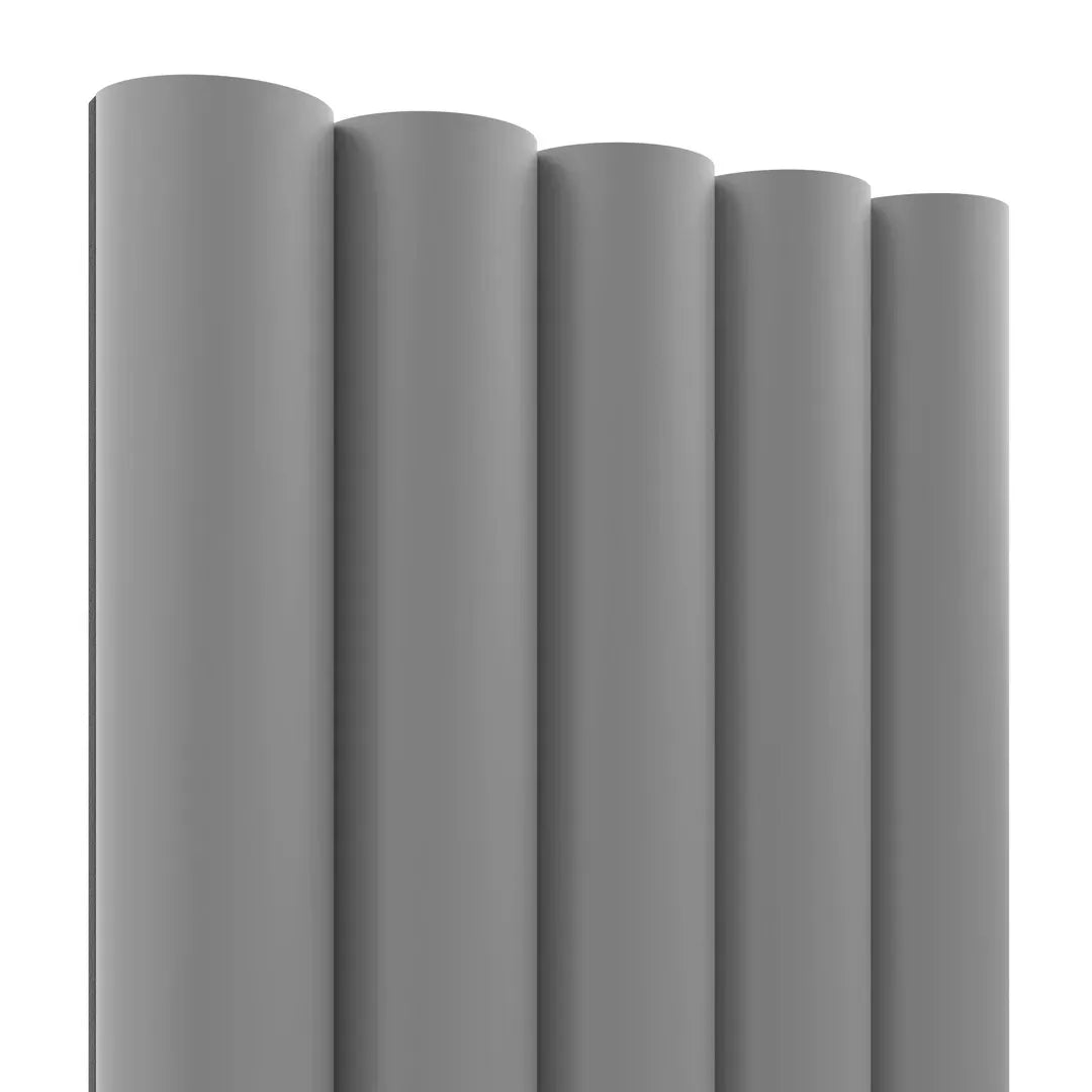 MDF Fluted Wall Panels - Grey on white background DecorMania.eu