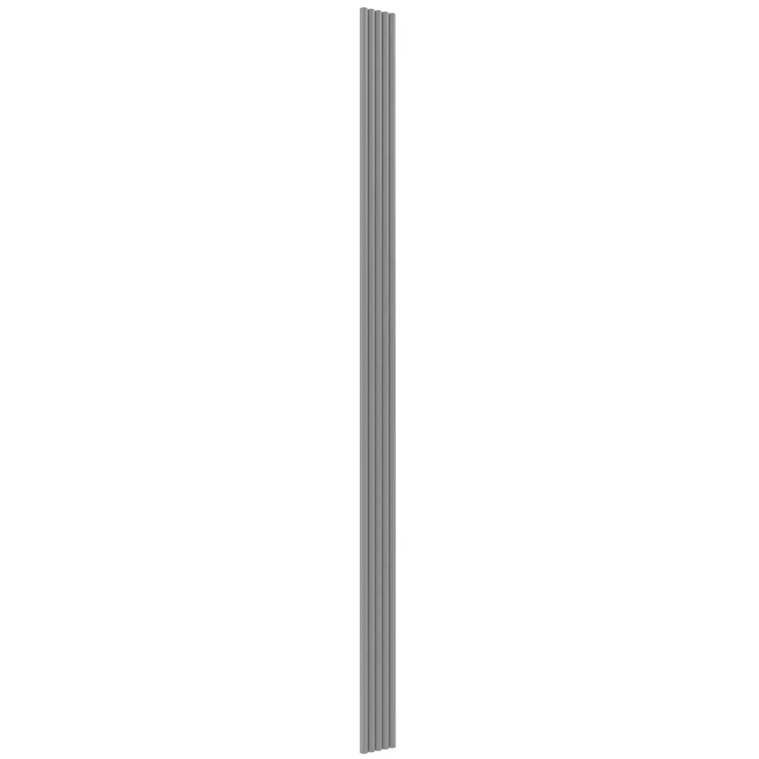 MDF Fluted Wall Panels - Grey on white background DecorMania.eu
