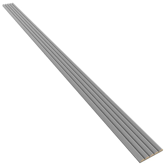 MDF Fluted Wall Panels - Grey on white background DecorMania.eu