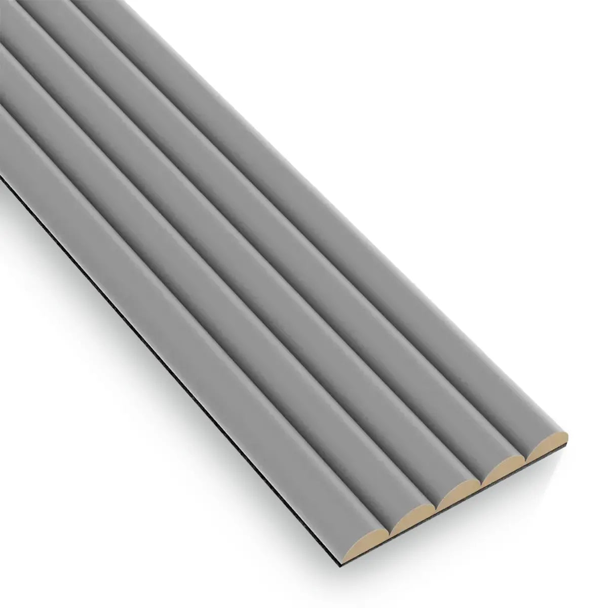 MDF Fluted Wall Panels - Grey on white background DecorMania.eu
