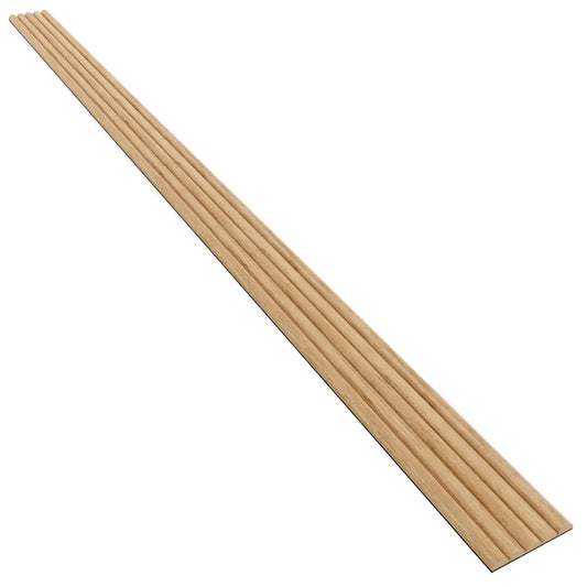 MDF Fluted Wall Panels - Natural Oak on white background DecorMania.eu