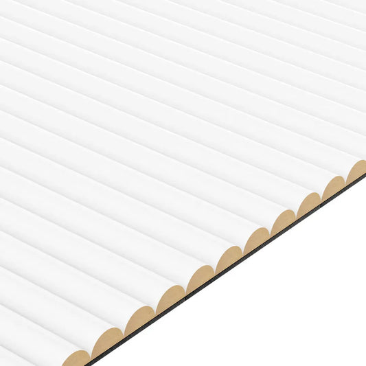 MDF Fluted Wall Panels - White Matt on white background DecorMania.eu