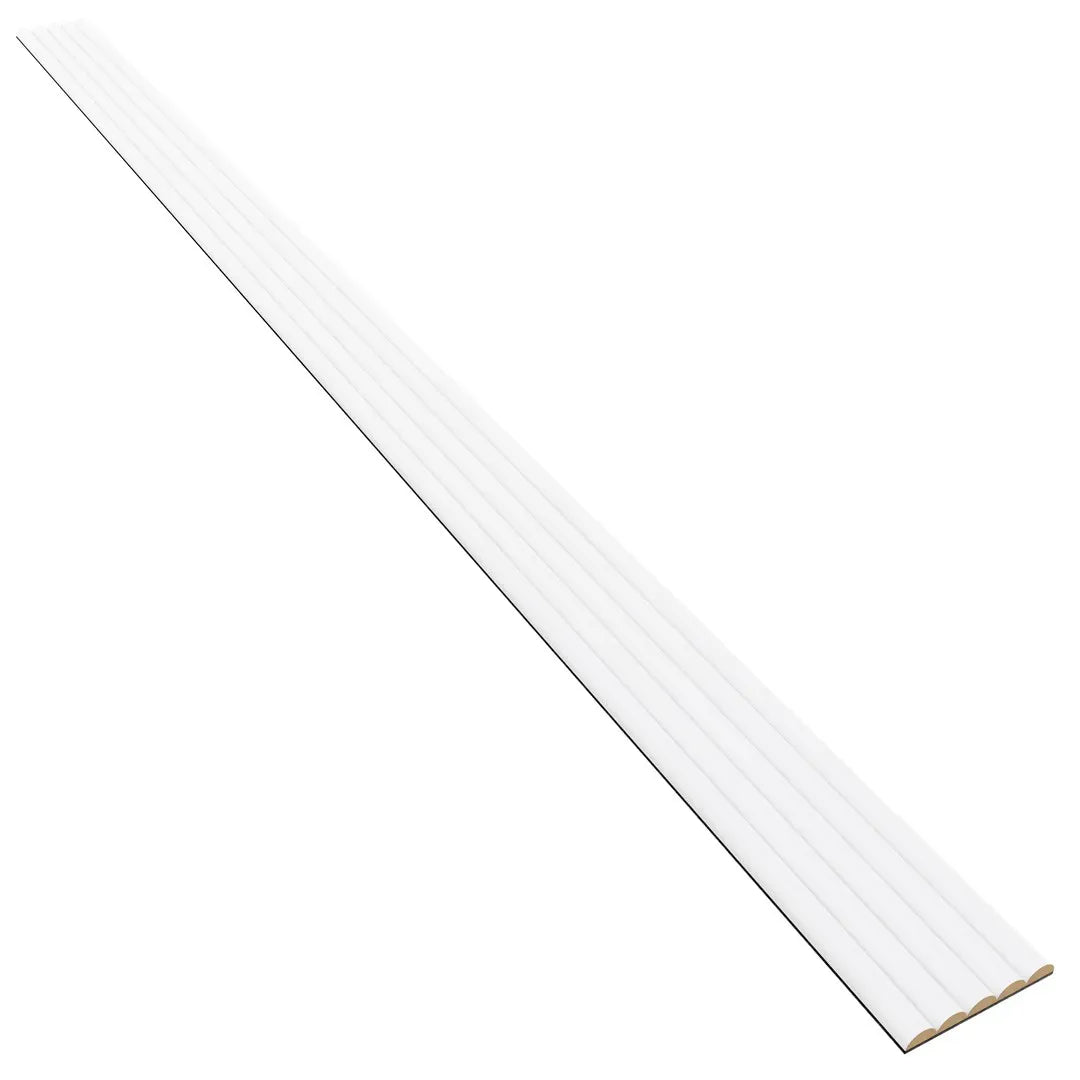 MDF Fluted Wall Panels - White Matt on white background DecorMania.eu