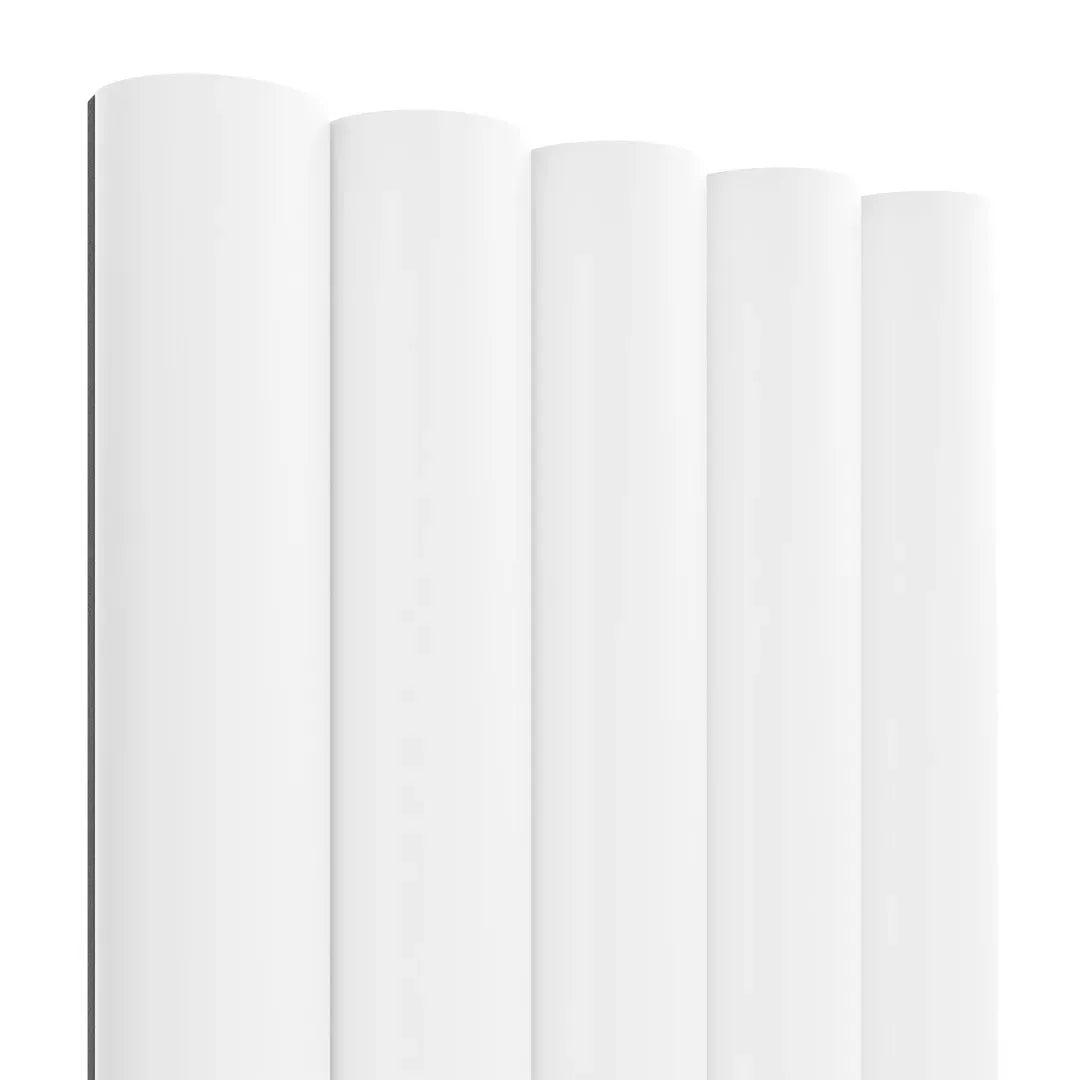 MDF Fluted Wall Panels - White Matt on white background DecorMania.eu